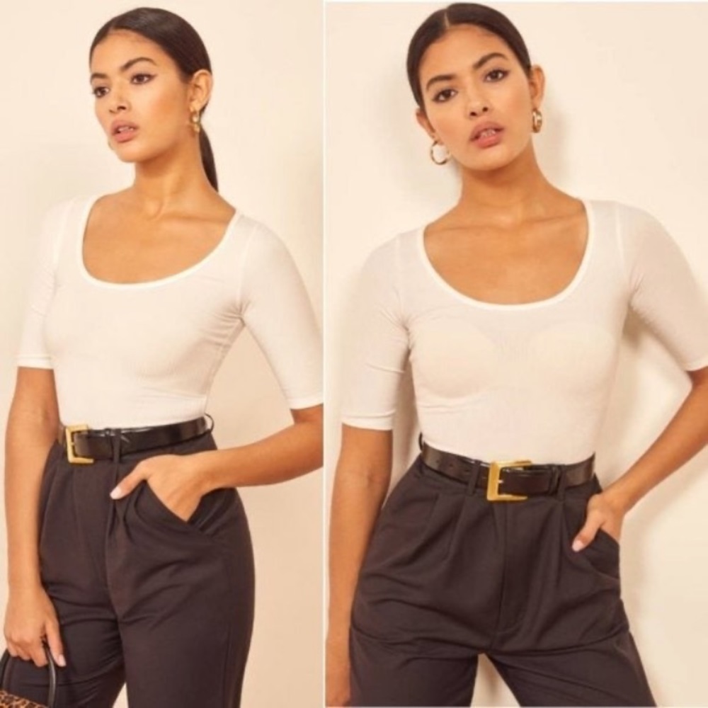 Reformation Delia top white L